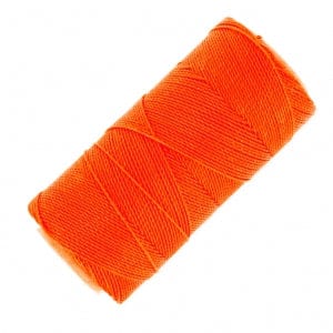 brightstars Maker-Equipment Kopie von Linhasita® gewachstes Polyestergarn 1mm für Schmuck Fluo Orange (393)