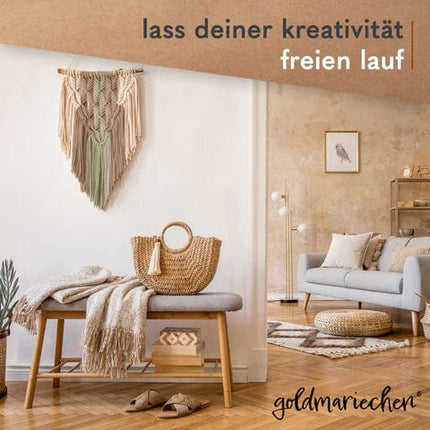 brightstars Mehrfach gedrehtes Garn Bundle (Naturell. Taupe und Salbei) Makramee Garn, 3mm mehrfach gedreht | naturell (200m) | taupe & salbei (je 100m) goldmariechen®