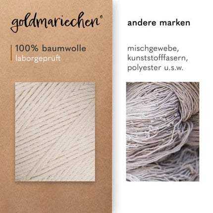 brightstars Mehrfach gedrehtes Garn Bundle (Naturell. Taupe und Salbei) Makramee Garn, 3mm mehrfach gedreht | naturell (200m) | taupe & salbei (je 100m) goldmariechen®