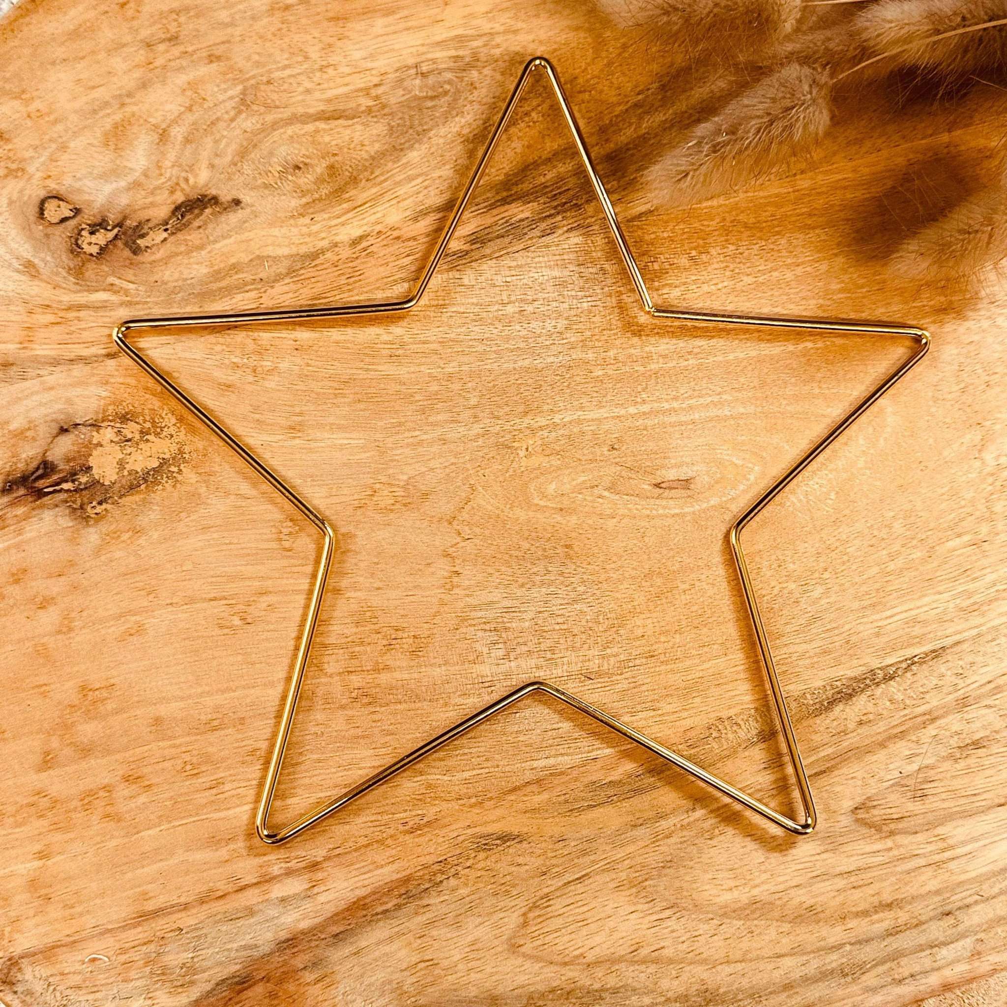 brightstars Metallanhänger 20 cm Sterne Metallringe Makramee in 4 Größen (5/10/15/20 cm)
