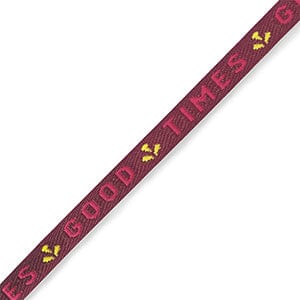 brightstars Schmuckband im Text "GOOD TIMES" Purpe-Pink