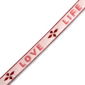 brightstars Schmuckband im Text "LOVE" Herz  Pink-Weinrot