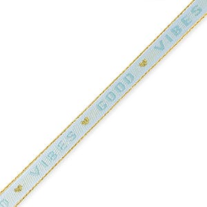 brightstars Schmuckband mit Text "GOOD VIBES" Iceblue-Gold