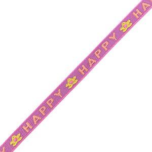 brightstars Schmuckband mit Text "HAPPY " Lila-Coral Pink