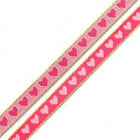 Schmuckband mit Text Herzen Fuchsia-Light Pink