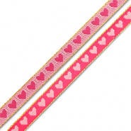 brightstars Schmuckband mit Text Herzen Fuchsia-Light Pink