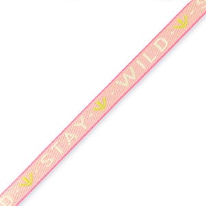 brightstars Schmuckband mit Text "STAY WILD" Blush Pink-Lightgreen