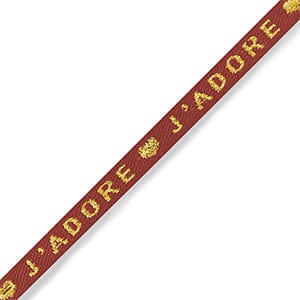 brightstars Schmuckband Schriftzug "J`ADORE" Rostrot-Gold