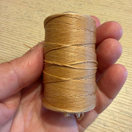 1 x Gewachstes Mikromakrameegarn | Camel | circa 1 mm x circa 80-100  m