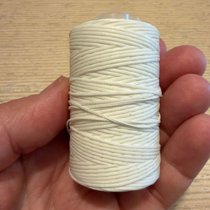 1 x Gewachstes Mikromakrameegarn | Weiß | circa 1 mm x circa 80-100  m