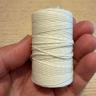 1 x Gewachstes Mikromakrameegarn | Weiß | circa 1 mm x circa 80-100  m
