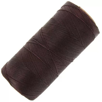 Ebenholz Braun (555) | Linhasita® 0.75 mm gewachstes Polyestergarn | DIY Schmuck