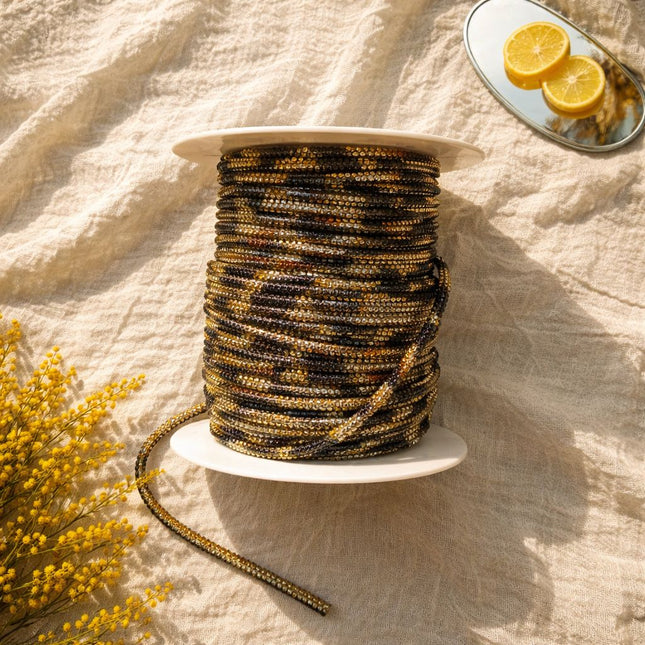 Leo Glitzer / Strass- Schmuckgarn - meterweise | Für Makramee, Schmuck & DIY‘s